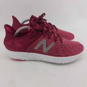 New Balance Burgundy and Silver Sneakers